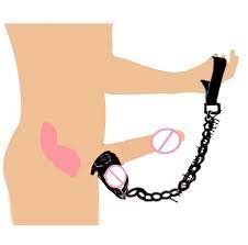 Chastity cage leash
