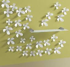 25 white wall flower decorations home