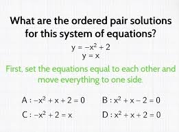 What Are The Ordered Pair Solutions For