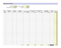 cal bill tracker spreadsheet