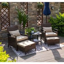 Wicker Square Patio Furniture Set