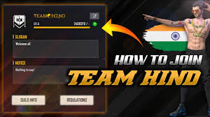 List of stylish guild names in free fire: How To Join Team Hind India S Best Guild Ll Free Fire India Youtube