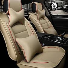 Kia Seltos Seat Covers In Beige And Red
