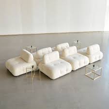 puffer modular boucle sofas
