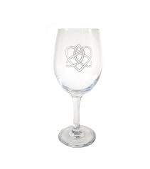 Celtic Love Knot Clear Wine Glass Free