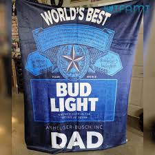 bud light blanket world s best dad beer