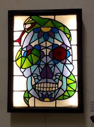 Stained Glass Skull Lightbox Www