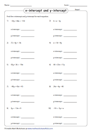 Find X Intercept And Y Intercept For