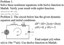 Fsolve Function In Matlab Verify