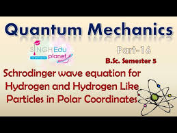 Schrodinger Wave Equation For Hydrogen