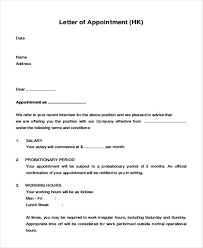 Employment Appointment Letter Template Rones Info
