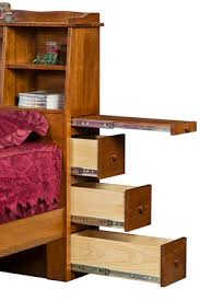 Bookcase Bed W Side Drawers