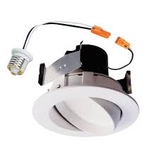 Halo Ra 4 In White Integrated Led Recessed Ceiling Light Fixture Adjustable Gimbal Retrofit Trim 90 Cri 3000k Soft White Ra406930whr The Home Depot