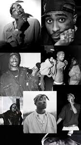 white collage tupac iphone wallpaper
