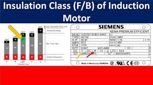 insulation cl f b of induction motor