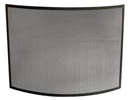 41 Single Panel Curved Black Wrought