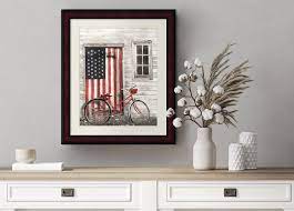 Americana Decor Incorporating Framed