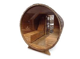 9ft Luxury Panorama Wooden Barrel Sauna