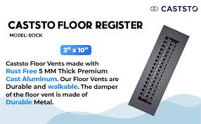 cast aluminum floor register 2 x 10