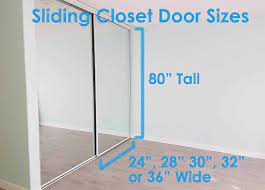 closet door sizes most por