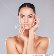 young woman skincare and beauty