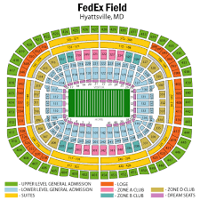 Redskins Fedex Field Seating Chart Www Bedowntowndaytona Com