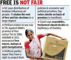 culture of freebies in india issues