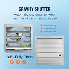 Vevor 24 Shutter Exhaust Fan High Sd 3320 Cfm Aluminum Wall Mount Attic Fan With Ac Motor Ventilation And Cooling For Greenhouses Garages Sheds