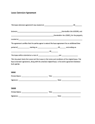 20 Printable Lease Extension Agreement Forms And Templates