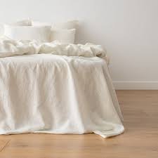 Washed Linen Flat Sheet In Off White