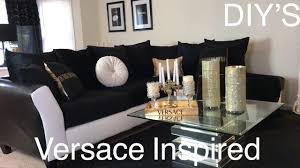 black white and gold living room tour