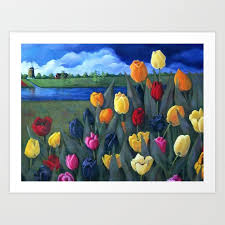 Colorful Flower Painting Art