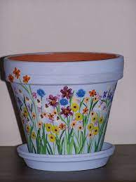 painted clay pots