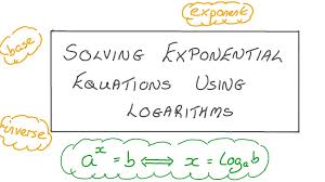 solving exponential equations using