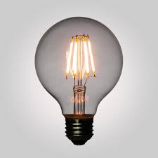 Led Filament Light Bulb G80 Vintage Look Energy Saving E26 Base 6 Watts Light Bulbs Luna Bazaar Boho Vintage Style Decor