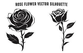 rose flower vector silhouettes free