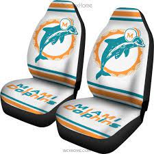 Nfl Miami Dolphins Logo White Car Seat