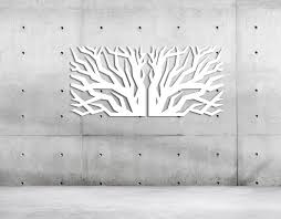 White Metal Wall Art Tree Metal Tree
