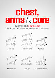 chest arms core workout