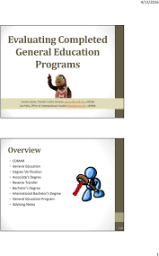 Evaluating Completed General Education Program Pdf