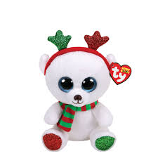 The forecast is calling for a blizzard of polar bear stuffed animals here at stuffed safari. Ty Beanie Boo Small Frost The Chrismtas Bear Plush Toy Beanie Boos Christmas Beanie Boos Ty Beanie Boos