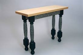 transitional hall table with hand
