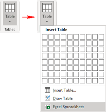 insert tables in powerpoint