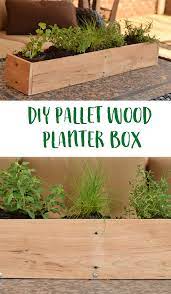diy wood pallet planter box