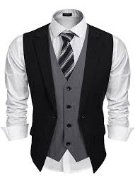 Eligible for free shipping and free returns. Coofandy Mens Formal Fashion Layered Vest Waistcoat Dress Suit Vests At Amazon Men S Clothing Store