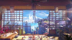 59 japan 4k wallpapers on wallpaperplay. Ocean View Room Digital Art Anime Painting Clutter Japanese 4k Wallpaper Hdwallpaper Latar Belakang Anime Wallpaper Anime Wallpaper Pemandangan Anime