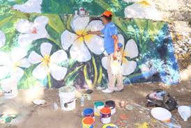 Resultado de imagen para fotos de los murales de santiago pintados por abel martinez