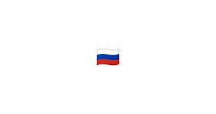 The russia flag emoji is divided into three equal horizontal bands in blue, white, and red. Flag Russia Emoji