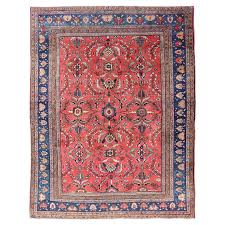 antique hand knotted persian mahal rug