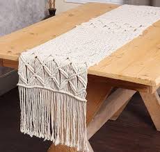 Fcity In Macrame Cotton Table Runner